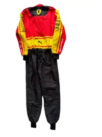 A Pair of Replica Ferrari Race Suits, Individually Signed by-Sold