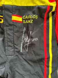 A Pair of Replica Ferrari Race Suits, Individually Signed by-Sold
