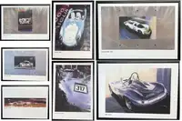 Assorted Porsche Framed Posters-For Sale