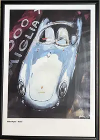 Assorted Porsche Framed Posters-For Sale