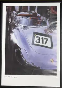 Assorted Porsche Framed Posters-For Sale