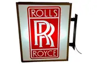 Large Illuminated Original Rolls-Royce Dealer Sign-Sold
