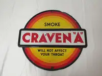 1940s Original Craven A Enamel Sign-Sold