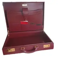 Cartier Burgundy Leather Briefcase, Unused and Presented in -For Sale