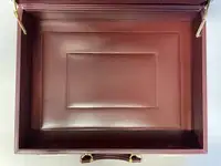 Cartier Burgundy Leather Briefcase, Unused and Presented in -For Sale