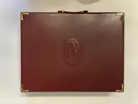 Cartier Burgundy Leather Briefcase, Unused and Presented in -For Sale