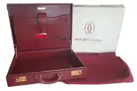 Cartier Burgundy Leather Briefcase, Unused and Presented in -For Sale