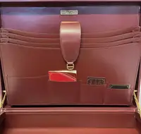 Cartier Burgundy Leather Briefcase, Unused and Presented in -For Sale