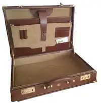 Brown Leather Briefcase 'New and Unused' with 'Chanel' Logo -For Sale