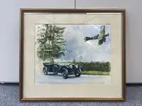 Original Bob Murray Painting - Bristol Flies Over Rolls-Royc-For Sale