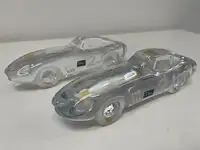 A pair of Daum 'Monza' Crystal 250GTO Paperweights-For Sale