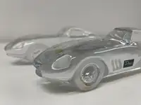 A pair of Daum 'Monza' Crystal 250GTO Paperweights-For Sale