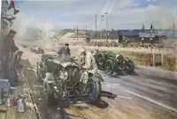 A Brace of Rare Terence Cuneo Bentley Prints-For Sale