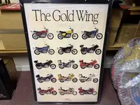 Framed Period Honda Goldwing Poster-Sold