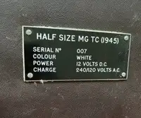 c.1990 Delightful MG TC 1:2 Scale Electric Childs Car-Sold