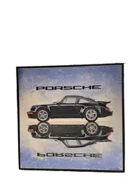 'Porsche Reflection' Original Acrylic Framed Canvas by Tony -Sold