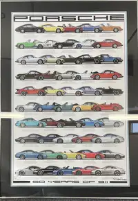 '50 Years of 911' Celebration Framed Poster Signed by Artist-Sold