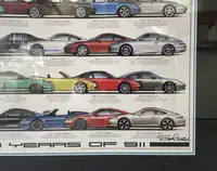 '50 Years of 911' Celebration Framed Poster Signed by Artist-Sold