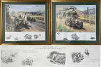 A Brace of Rare Terence Cuneo Bentley Prints-For Sale