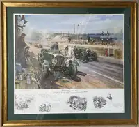 A Brace of Rare Terence Cuneo Bentley Prints-For Sale