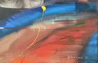 A Pair of Ayrton Senna Original 'Graffiti' Paintings on Canv-For Sale
