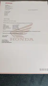 1984 Honda XLV750R Limited Edition-Sold