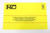 1987-92 Ferrari F40 Complete Manual Handbook Pouch Set-For Sale