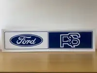 Metal Framed 'Ford RS' Illuminated Sign-For Sale