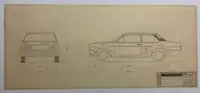 A Fascinating Selection of Ten Bertone Blueprints from the 1-For Sale