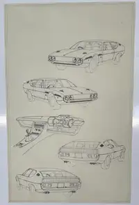 A Fascinating Selection of Ten Bertone Blueprints from the 1-For Sale