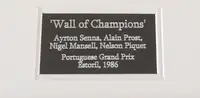 'Wall of Champions' Signed by Alain Prost, Nigel Mansell and-For Sale