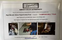 'Wall of Champions' Signed by Alain Prost, Nigel Mansell and-Sold