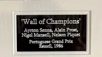 'Wall of Champions' Signed by Alain Prost, Nigel Mansell and-Sold