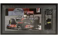 Sir Lewis Hamliton-Signed OMP Racing Glove Presentation-Sold