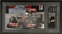 Sir Lewis Hamliton-Signed OMP Racing Glove Presentation-Sold