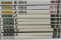 Autocourse - Ten Consecutive Editions dated 1979 -80/1988-89-For Sale