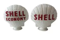 A Pair of 1976 Shell Petrol Pump Globes-For Sale