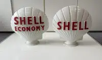 A Pair of 1976 Shell Petrol Pump Globes-For Sale