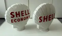 A Pair of 1976 Shell Petrol Pump Globes-For Sale