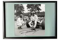 1964 Signed Black and White Photograph of Jim Clarke and Dan-For Sale