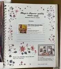 Fangio-Signed 1981 Dubai Grand Prix Framed Posters Plus Phot-For Sale