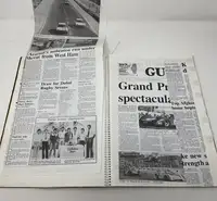 Fangio-Signed 1981 Dubai Grand Prix Framed Posters Plus Phot-For Sale