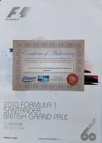 Multi-Signed 2010 Formula 1 British Grand Prix Official Prog-Sold
