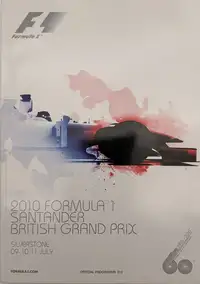 Multi-Signed 2010 Formula 1 British Grand Prix Official Prog-Sold