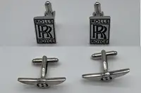 Unused, Plated and Enamelled Rolls-Royce and Bentley Cufflin-For Sale
