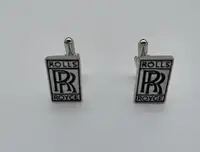 Unused, Plated and Enamelled Rolls-Royce and Bentley Cufflin-For Sale