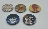 Set of Fine and Original Beatles Lapel Badges-For Sale