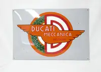 Ducati Meccanica Enamel Sign 16" x 24"-Sold