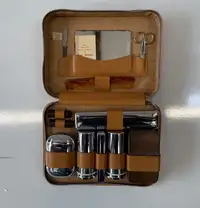 Pigskin Leather Motoring Vanity And Grooming Case-For Sale