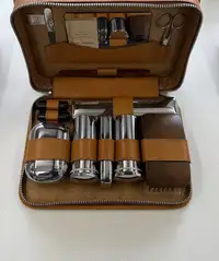 Pigskin Leather Motoring Vanity And Grooming Case-For Sale